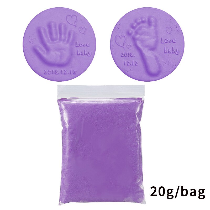 2020 Baby Care Air Drying Soft Clay Baby Handprint Footprint Imprint Kit Casting Parent-child Hand Inkpad Fingerprint Kids Toys